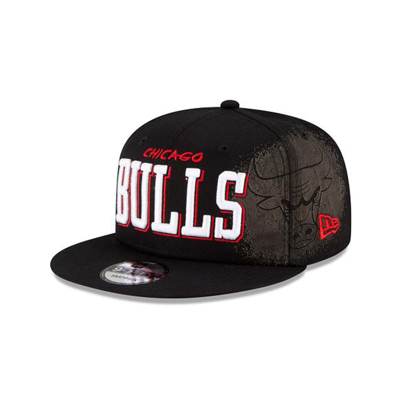 NBA Chicago Bulls Faded 9Fifty Snapback (OZC7699) - Black New Era Caps